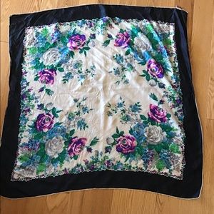 Silk scarf roses flowery Deelee scarf